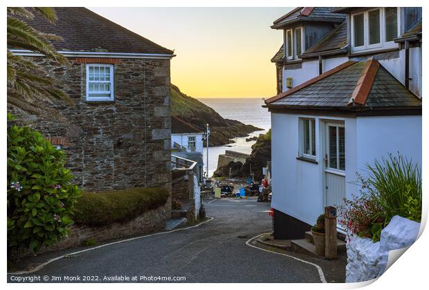View to the Harbour, Portloe Print by Jim Monk