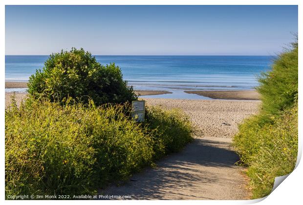 Path to Pendower Beach Print by Jim Monk