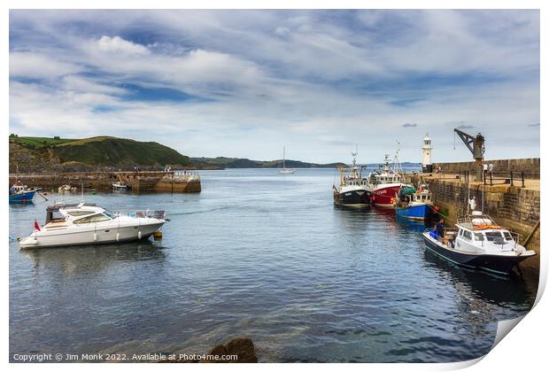 Harbour View, Mevagissey  Print by Jim Monk