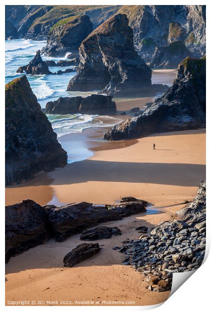 Bedruthan Steps Print by Jim Monk