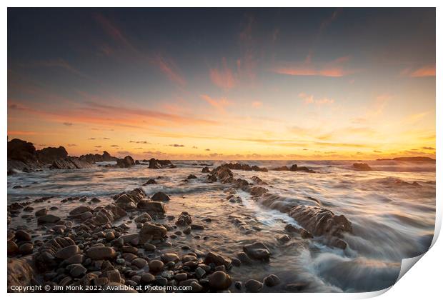 Bude Sunset in Cornwall Print by Jim Monk