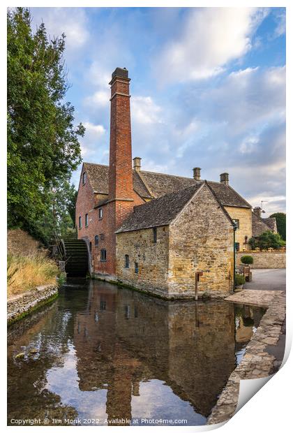 The Old Mill in Lower Slaughter Print by Jim Monk