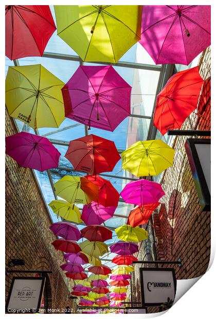 Camden Market Umbrellas Print by Jim Monk