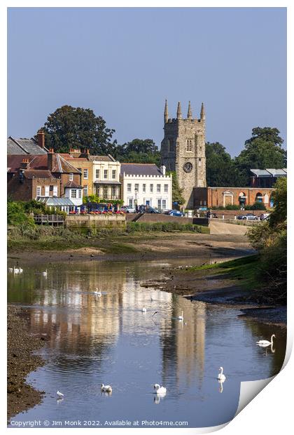 Isleworth at low tide Print by Jim Monk