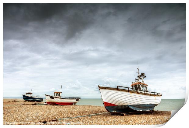 Dungeness Boats Print by Jim Monk