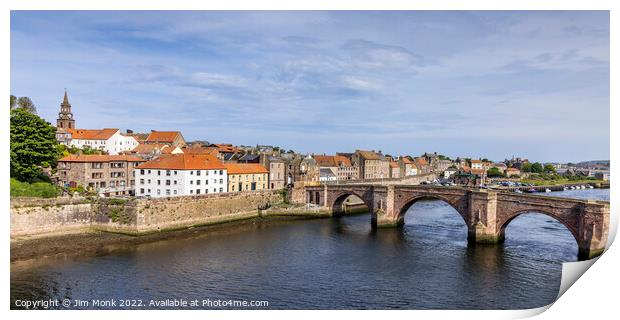 Berwick Bridge, Berwick Upon Tweed Print by Jim Monk