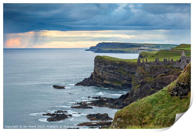 Dunluce Castle in Northern Ireland Print by Jim Monk