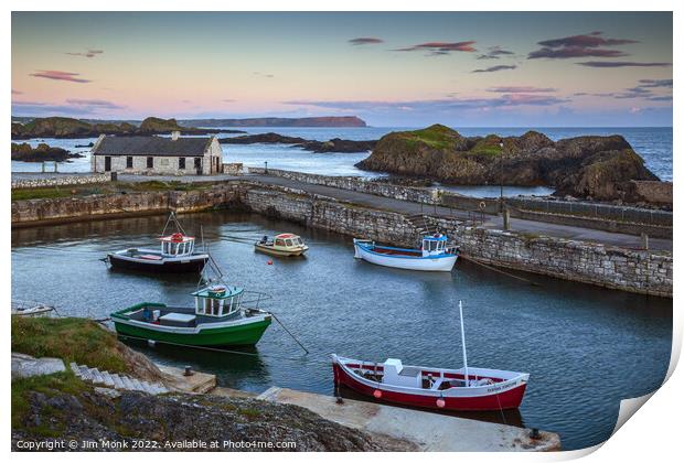 Ballintoy Harbour Print by Jim Monk