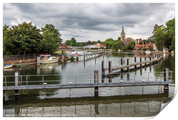  River Thames from Marlow Lock Print by Jim Monk