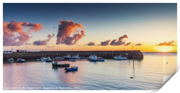 Harbour Sunrise, Minehead Print by Jim Monk