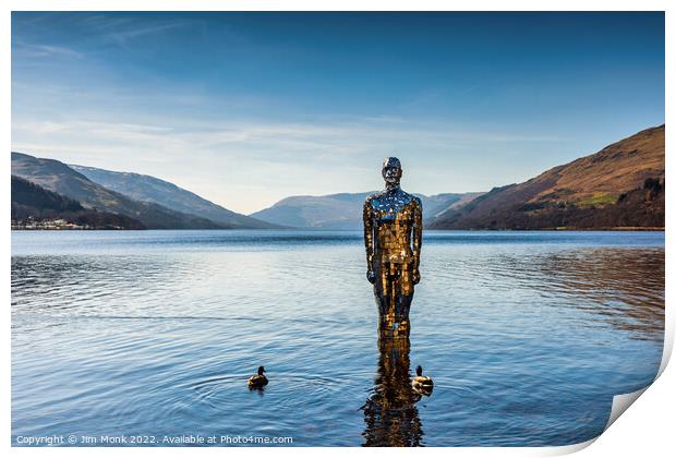 Mirror Man on Loch Earn Print by Jim Monk