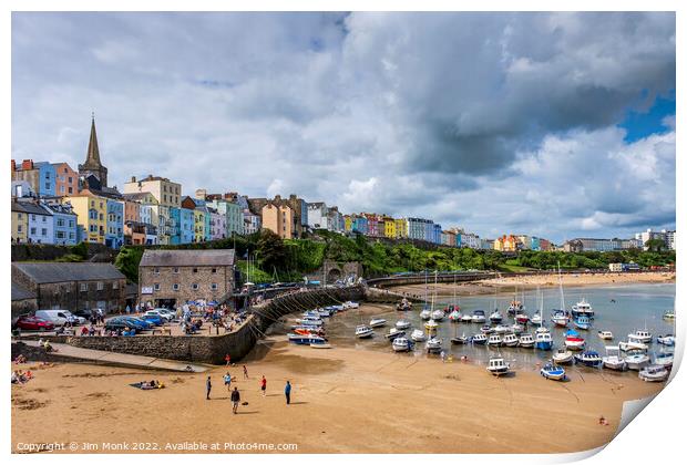 Harbour and North Beach - Tenby Print by Jim Monk