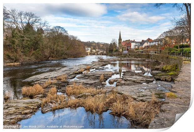 River Dee Llangollen Print by Jim Monk