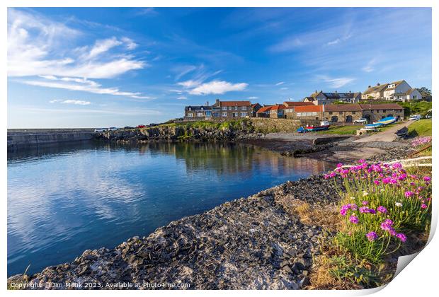 Craster Harbour, Northumberland Print by Jim Monk