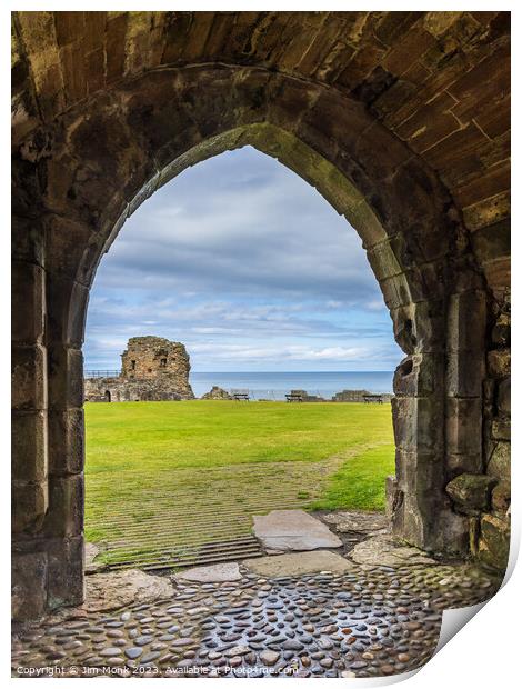 St Andrews Castle Archway Print by Jim Monk