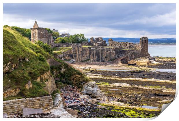 St Andrews Castle, Kingdom Of Fife Print by Jim Monk