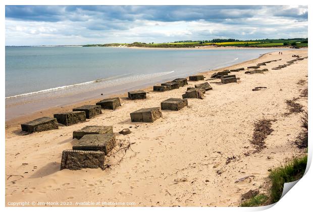 Remnants of War, Alnmouth Beach Print by Jim Monk