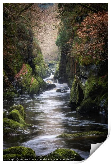 Enchanting Fairy Glen in North Wales Print by Jim Monk