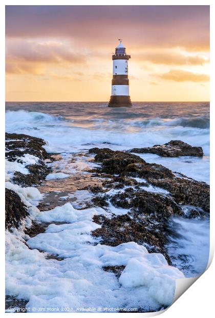 The Guiding Beacon of Anglesey Print by Jim Monk