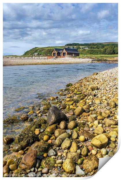 Victorian Boathouse on Isle of Arran Print by Jim Monk