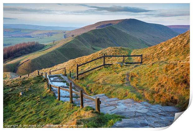 Rushup Edge, Peak District National Park Print by Jim Monk