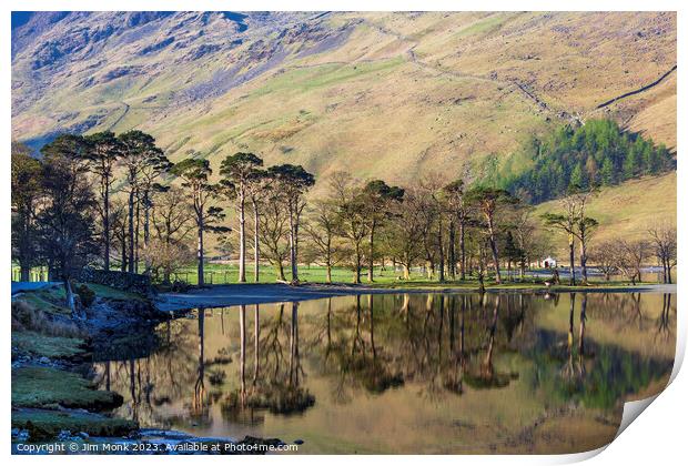 Buttermere Reflections Print by Jim Monk