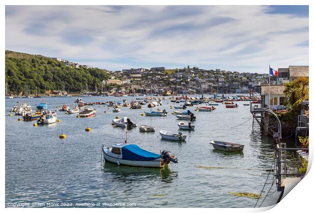 Fowey Harbour Print by Jim Monk