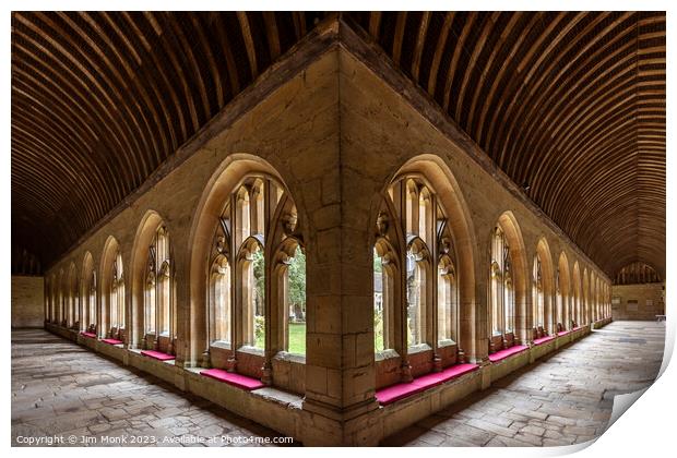 New College Cloisters Oxford Print by Jim Monk