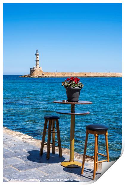 Old Venetian Harbour Chania Print by Jim Monk
