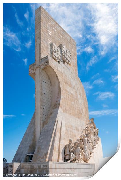 Monument to the Discoveries, Lisbon Print by Jim Monk