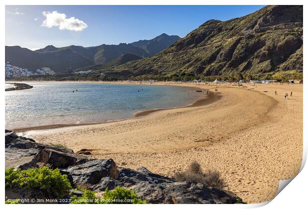 Playa de Las Teresitas, Santa Cruz de Tenerife Print by Jim Monk