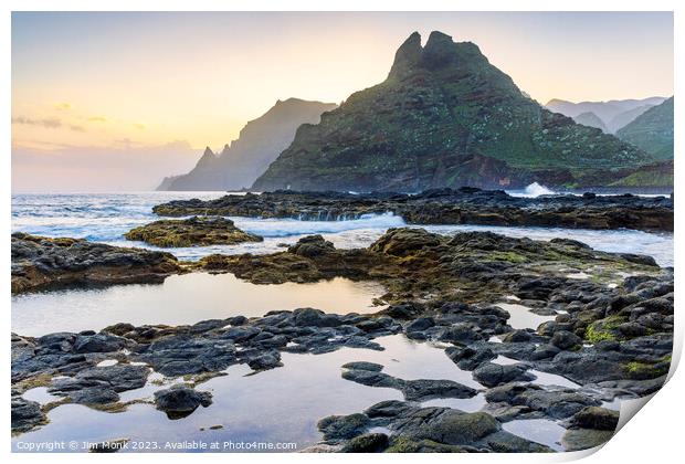 Punta del Hidalgo Sunrise, Tenerife Print by Jim Monk