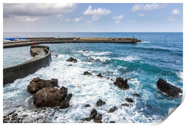 Harbour Entrance, Puerto de la Cruz Print by Jim Monk