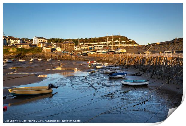 New Quay harbour, West Wales Print by Jim Monk