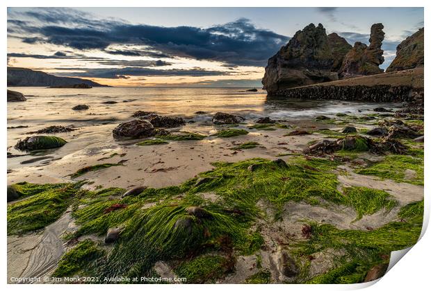  Pettico Wick Harbour, St Abb's Head Print by Jim Monk