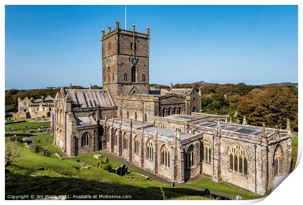 St David's Cathedral, Pembrokeshire Print by Jim Monk