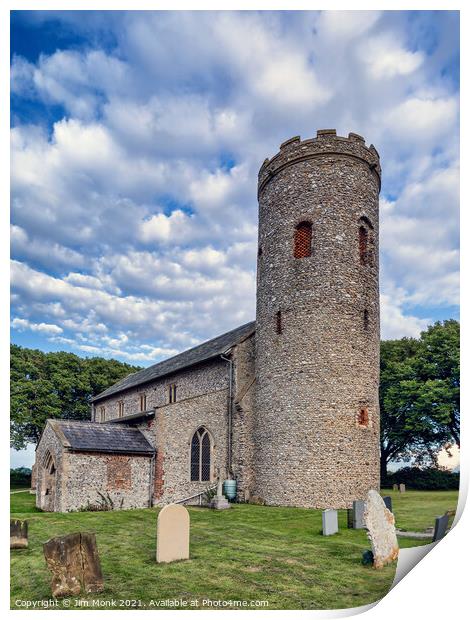 St Margaret's Church, Burnham Norton Print by Jim Monk