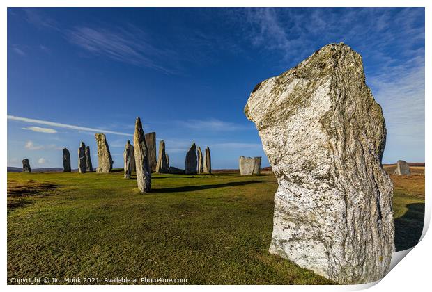 Callanish Standing Stones, Isle of Lewis Print by Jim Monk
