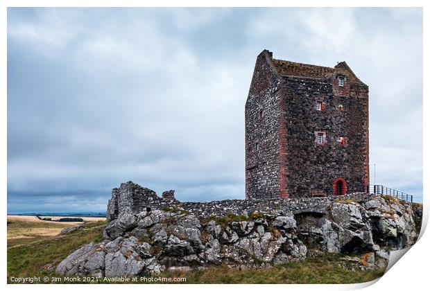 Smailholm Tower Print by Jim Monk