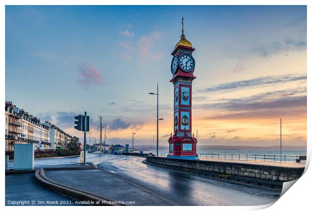 Jubilee Clock Tower, Weymouth Print by Jim Monk