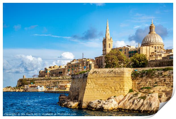 Grand Harbour, Valletta  Print by Jim Monk