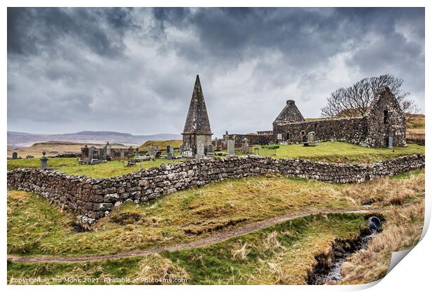 St Mary's Church ruins Print by Jim Monk