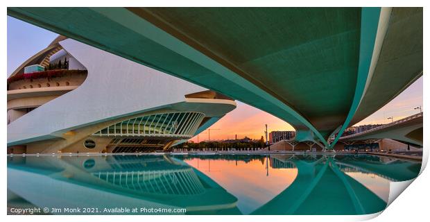 Below the Monteolivete Bridge, Valencia Print by Jim Monk
