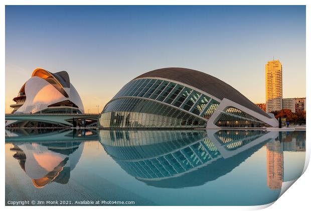 City Reflections, Valencia Print by Jim Monk