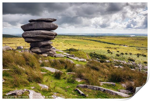 The Cheesewring, Bodmin Moor Print by Jim Monk