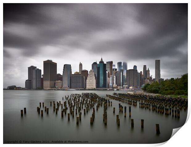 Manhattan from Brooklyn, New York City  Print by Tony Gaskins