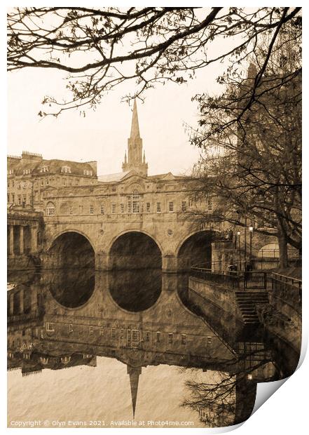 Pulteney Bridge Print by Glyn Evans