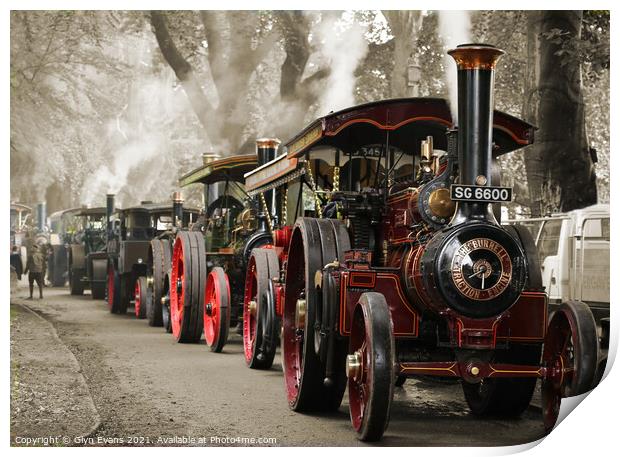  Traction Engine Parade Print by Glyn Evans