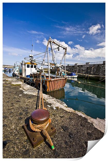 Carnlough Harbour Print by Simon Curtis