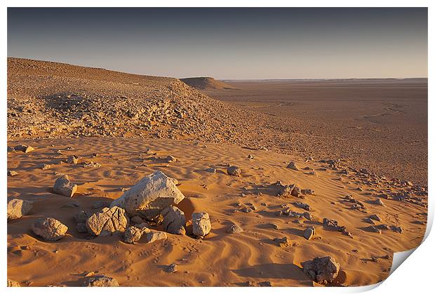 Saudi Arabian desert Print by Simon Curtis